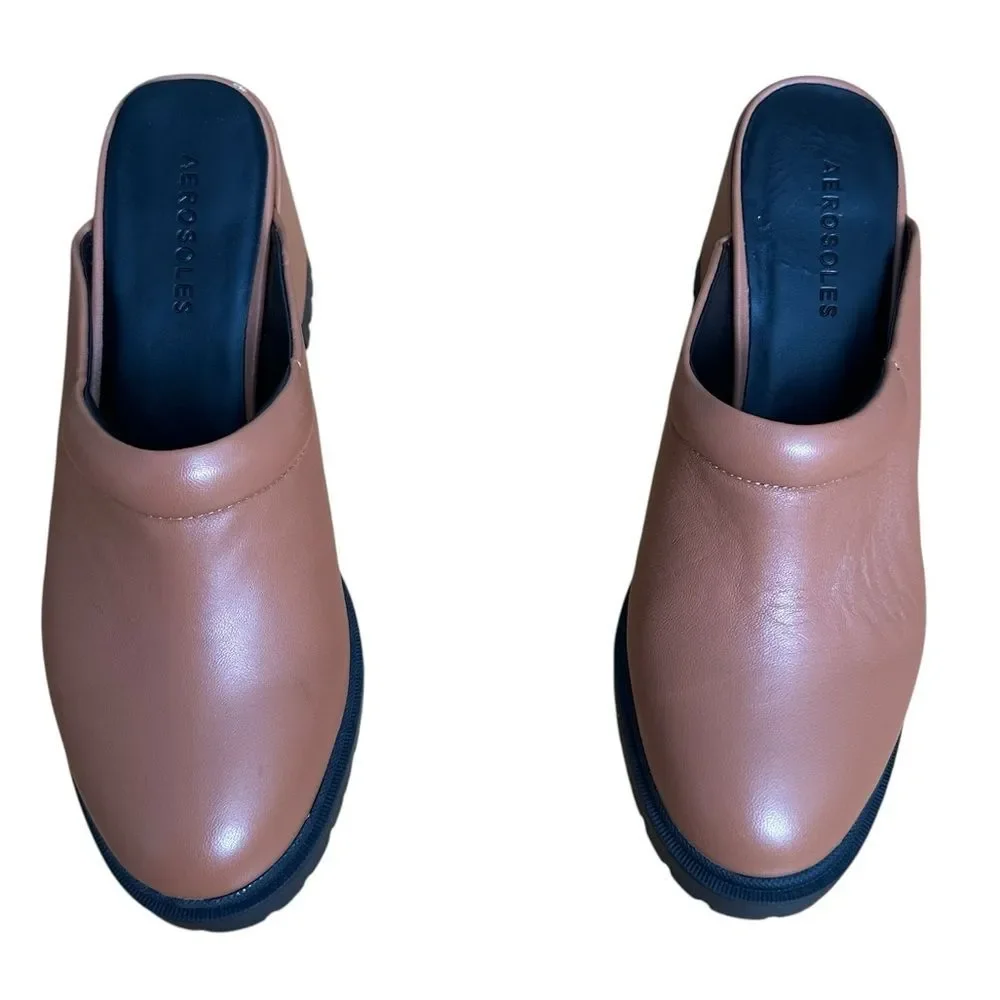 Aerosoles Emon Mule Shoes Size 7.5 New Tan - Picture 2 of 8